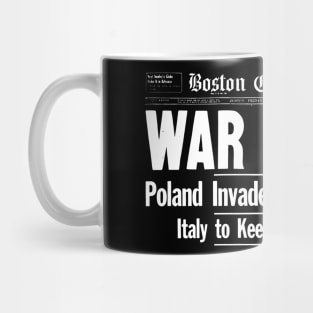 War Begins - WW2 Newspaper Mug